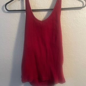 Red halter top